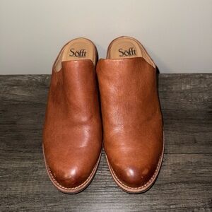 Sofft Tan Leather Heeled Boots